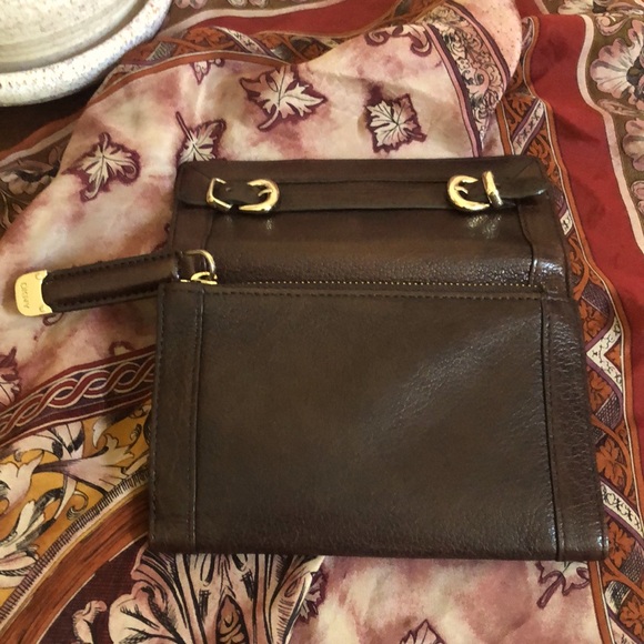 $$$ EUC Vintage DKNY Brown Leather Trifold Wallet $$$ - Picture 4 of 11